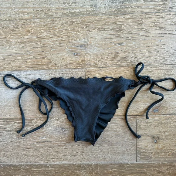 Luli Fama Wavy Ruched Back Tie Side Bikini Bottom - Picture 6 of 8